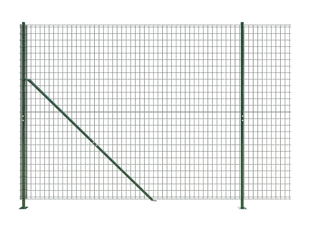 Clôture en treillis métallique avec bride vert 1,8x25 m