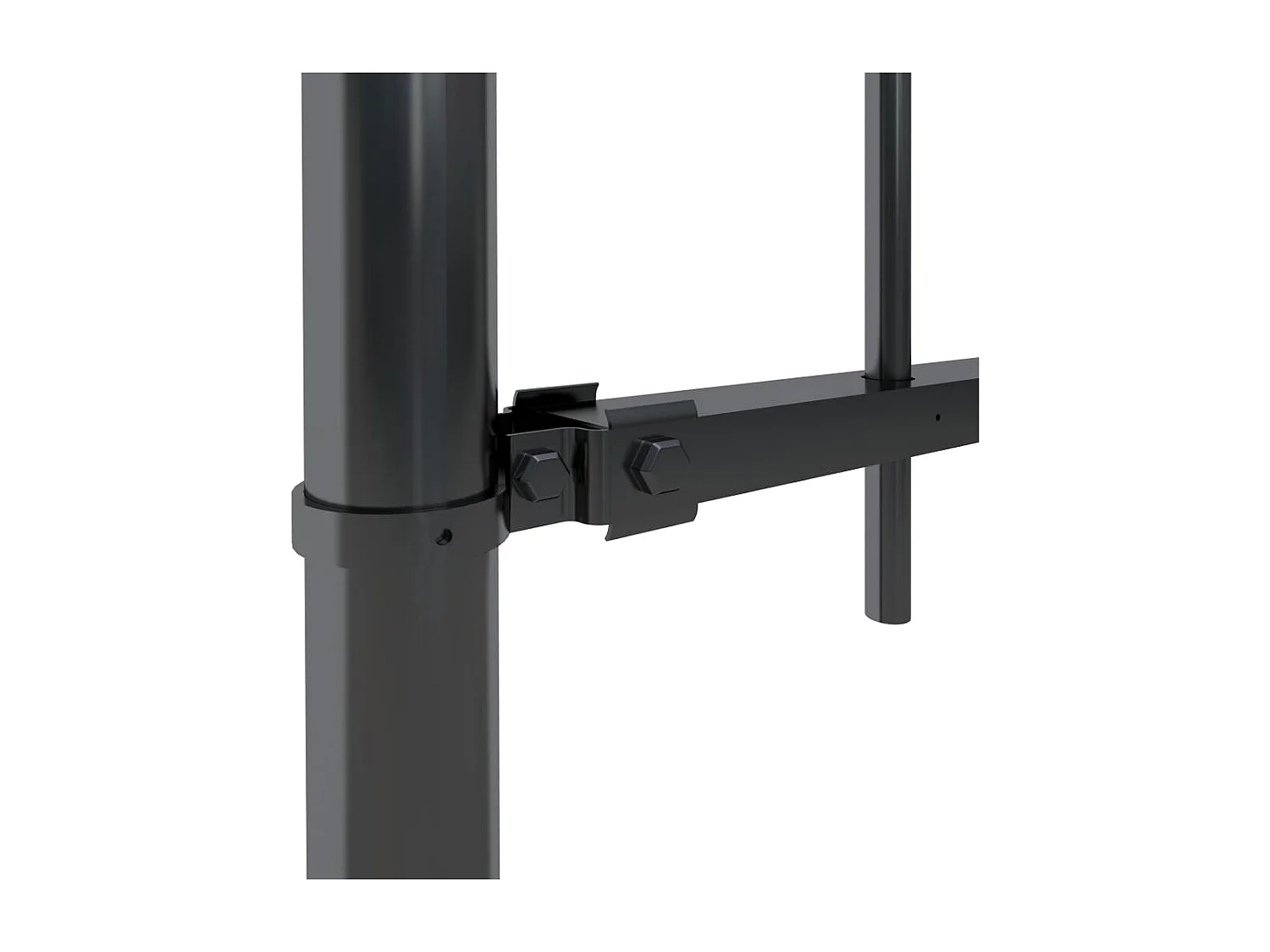 Clôture de jardin avec dessus en lance Acier 10,2 x 1,2 m Noir