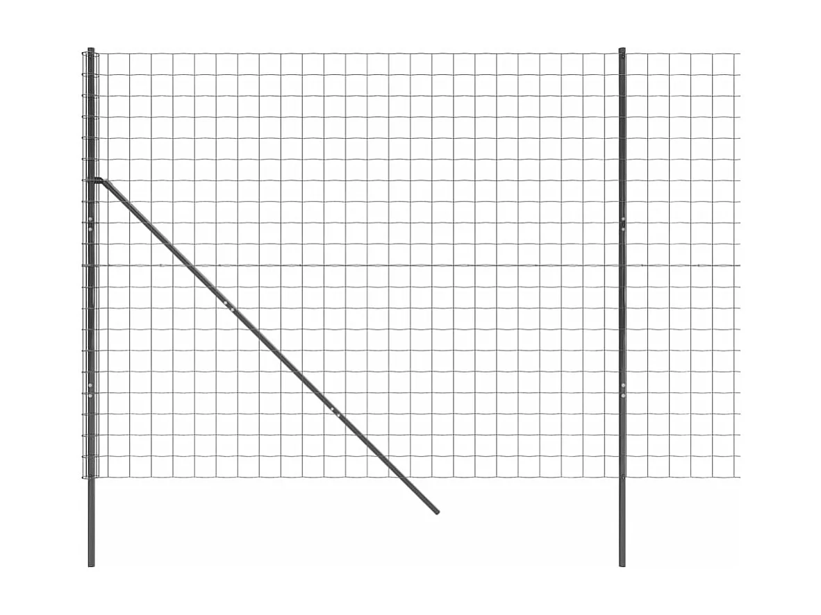 Clôture en treillis métallique anthracite 1,8x25 m