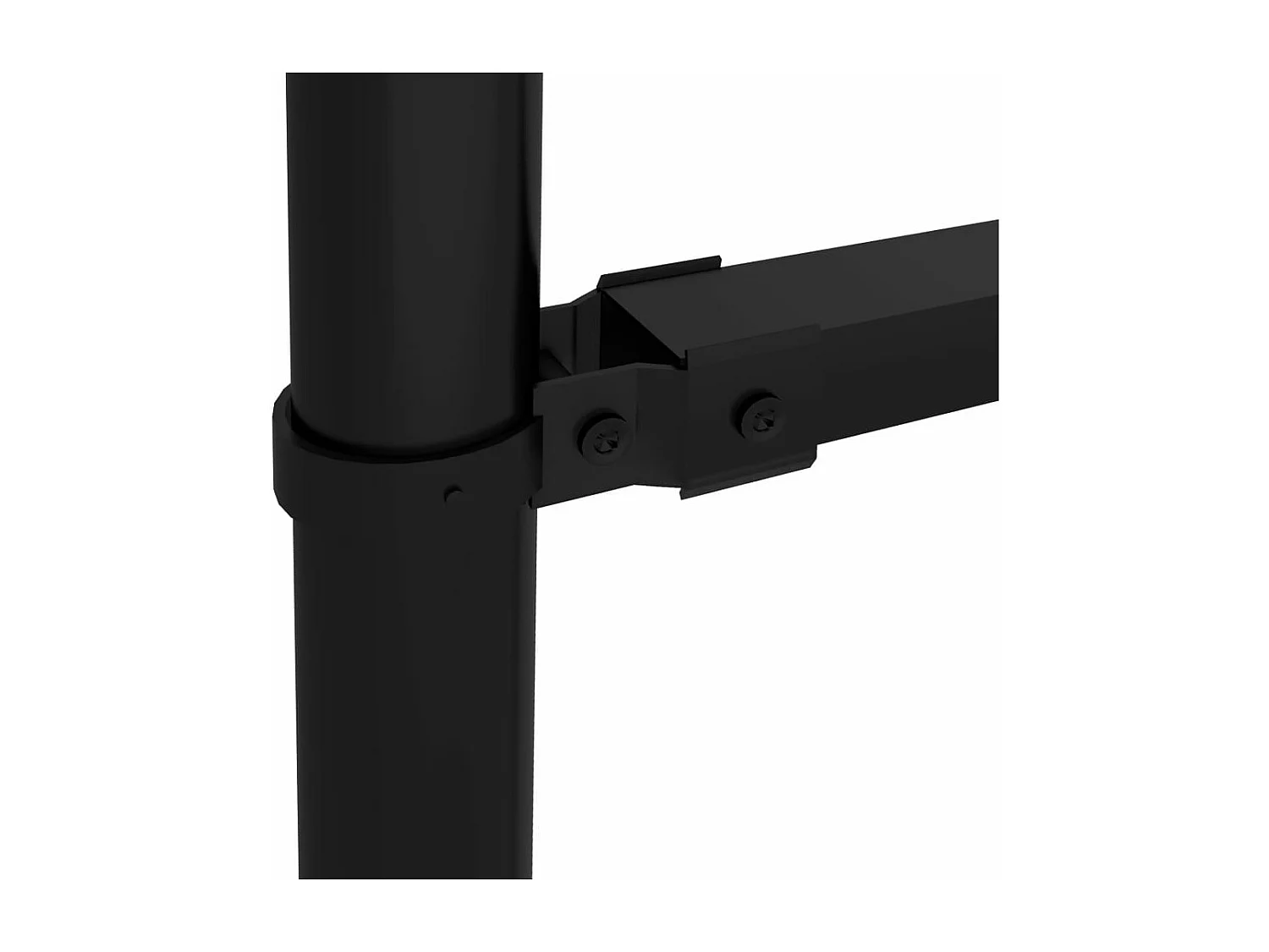 Clôture de jardin à dessus en lance Acier (1,25-1,5)x3,4 m Noir