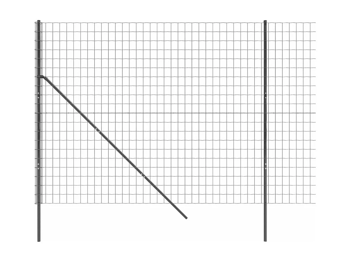 Clôture en treillis métallique anthracite 1,8x25 m