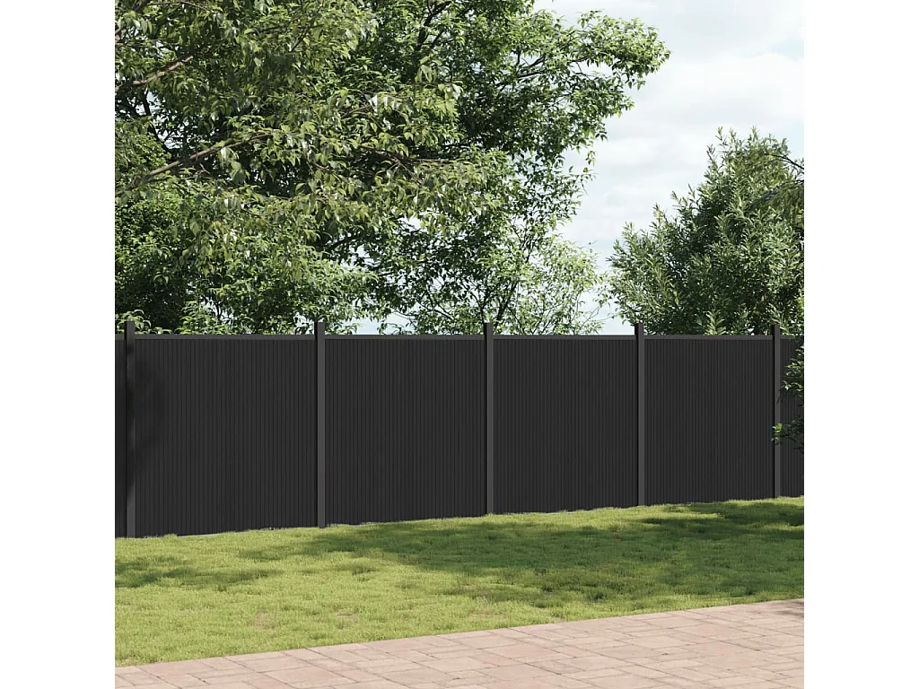 Panneau de clôture gris 1045x186 WPC