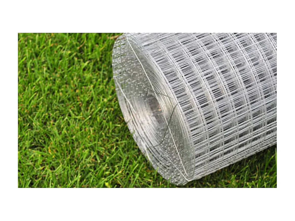 Grillage pour volière Acier galvanisé 10 x 1 m Argenté 3