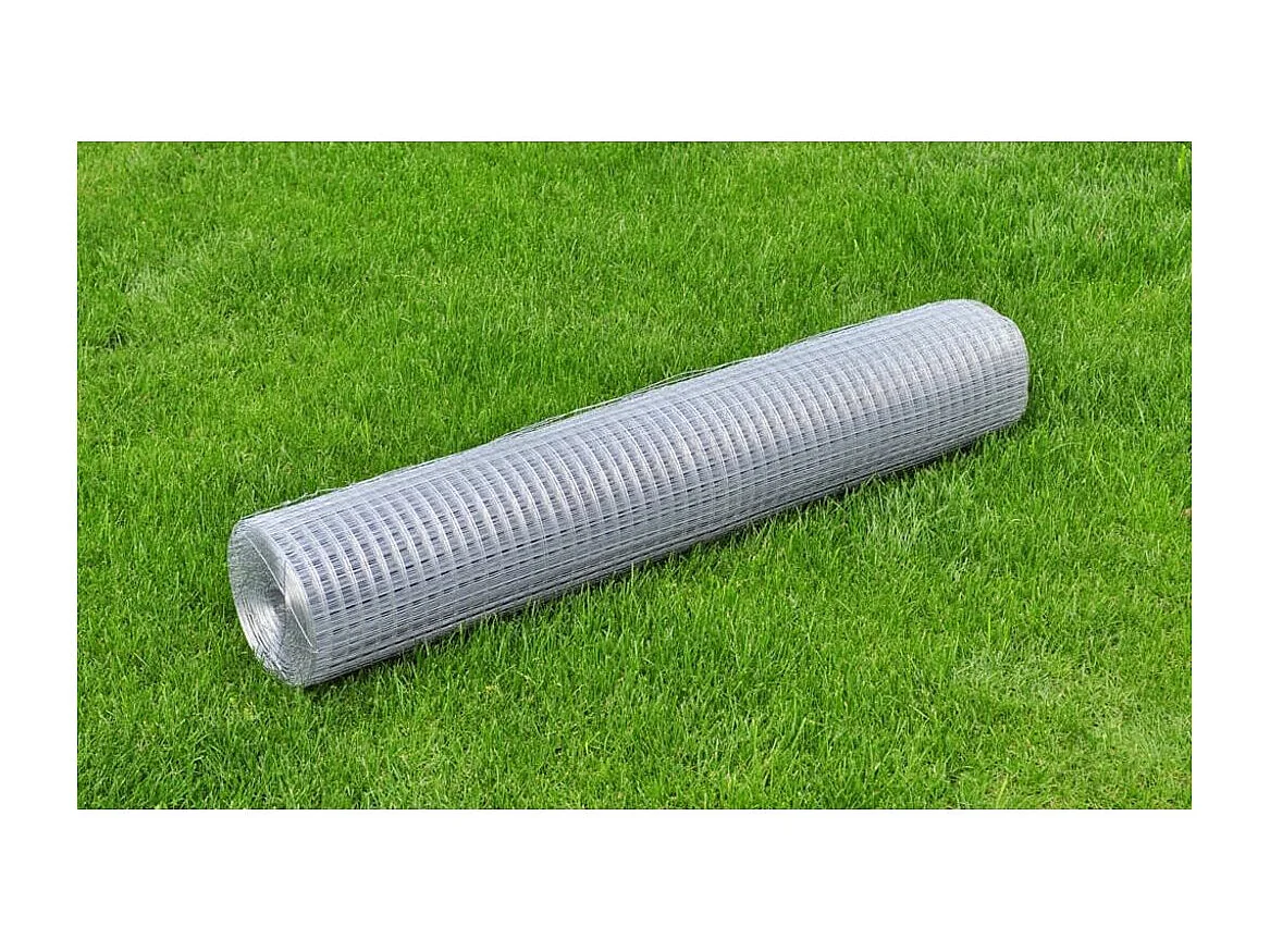 Grillage pour volière Acier galvanisé 10 x 1 m Argenté