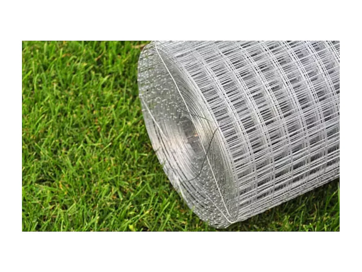 Grillage pour volière Acier galvanisé 10 x 1 m Argenté