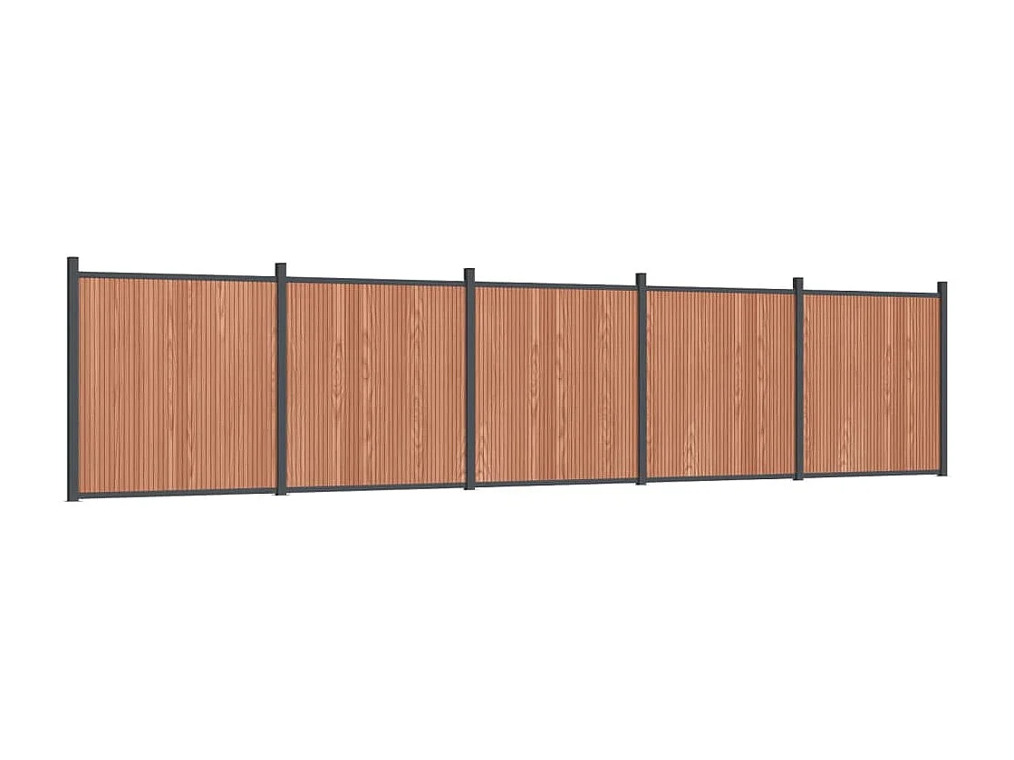 Panneau de clôture marron 872x186 WPC
