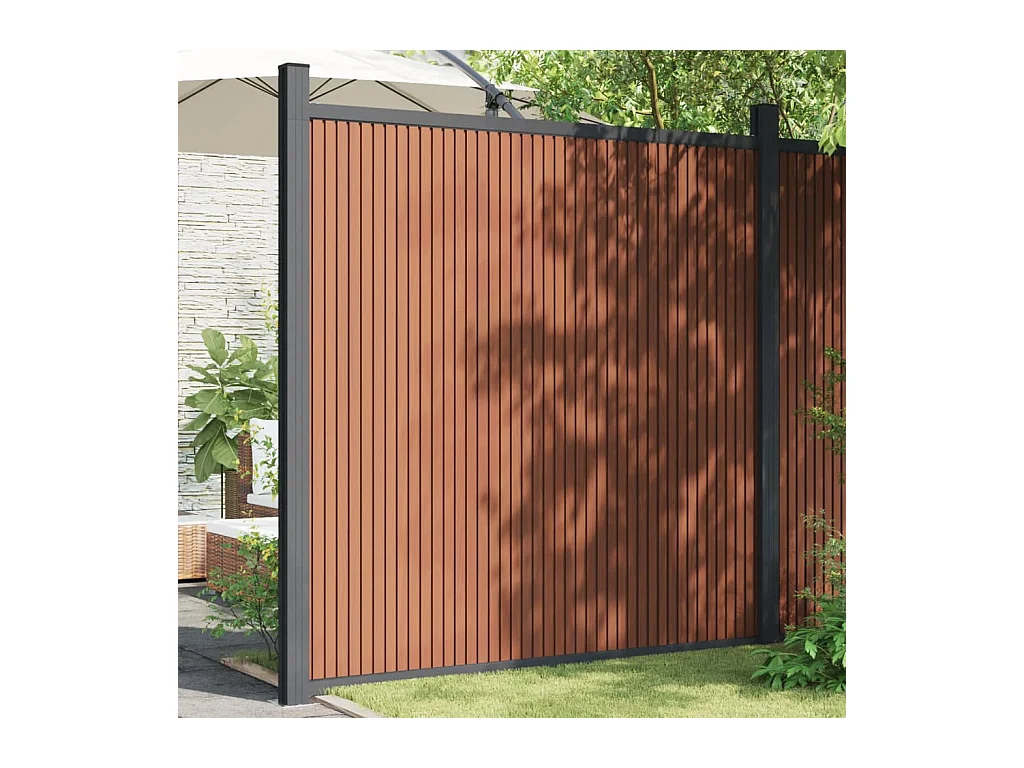 Panneaux de clôture marron 173x186 WPC