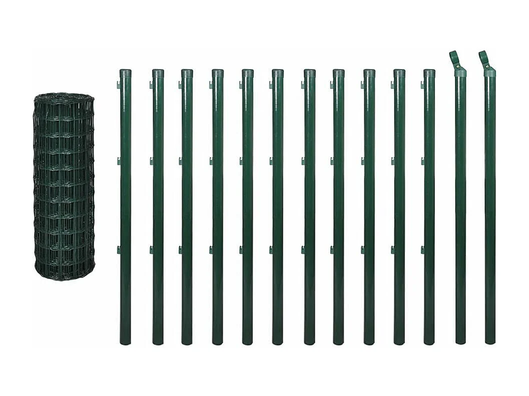 Clôture Euro Acier 25 x 1,2 m Vert 2