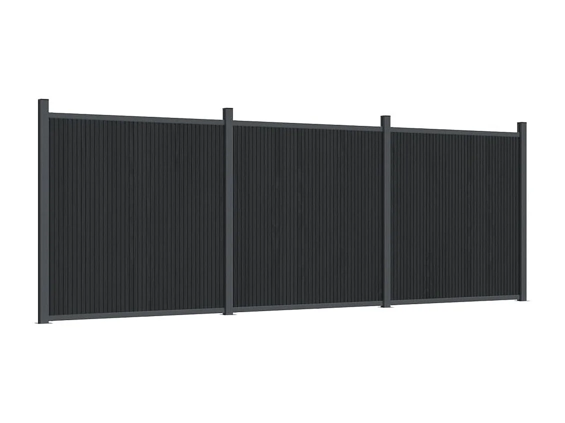 Panneau de clôture gris 526x186 WPC