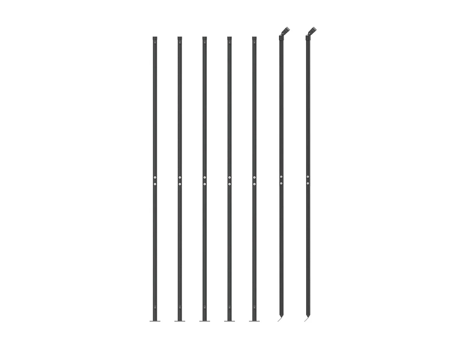 Clôture en treillis métallique avec bride anthracite 2x10 m