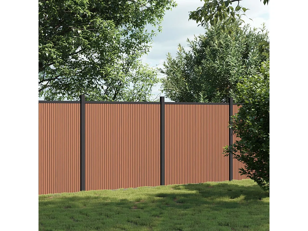 Panneau de clôture marron 353x186 WPC