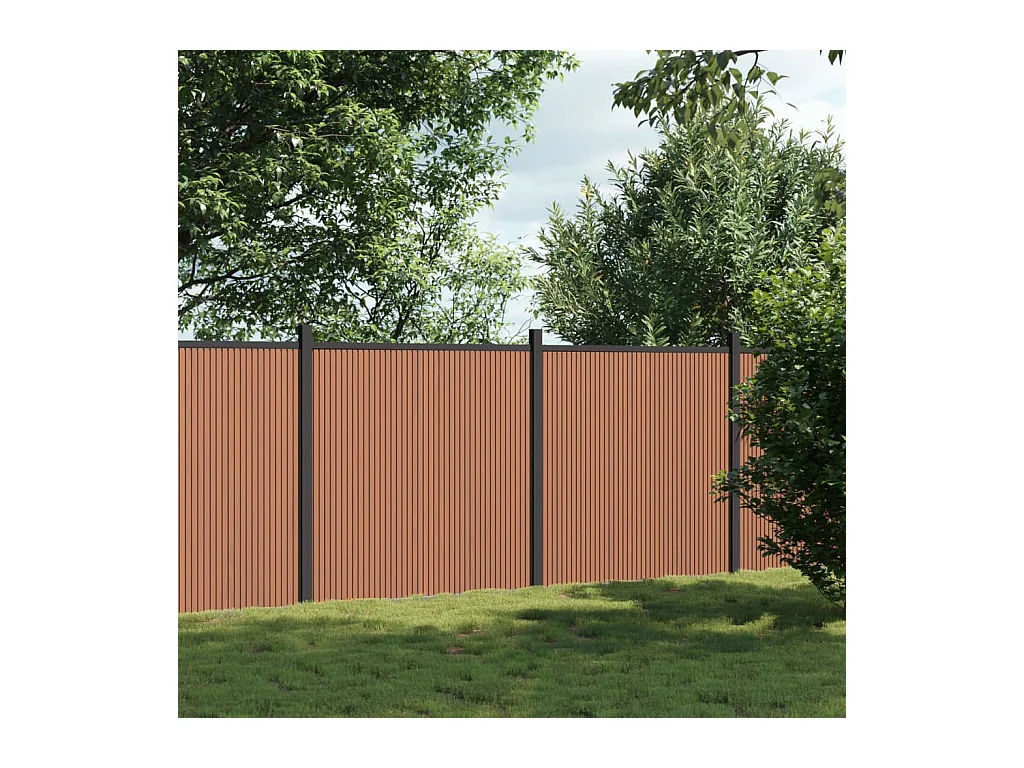 Panneau de clôture marron 353x186 WPC
