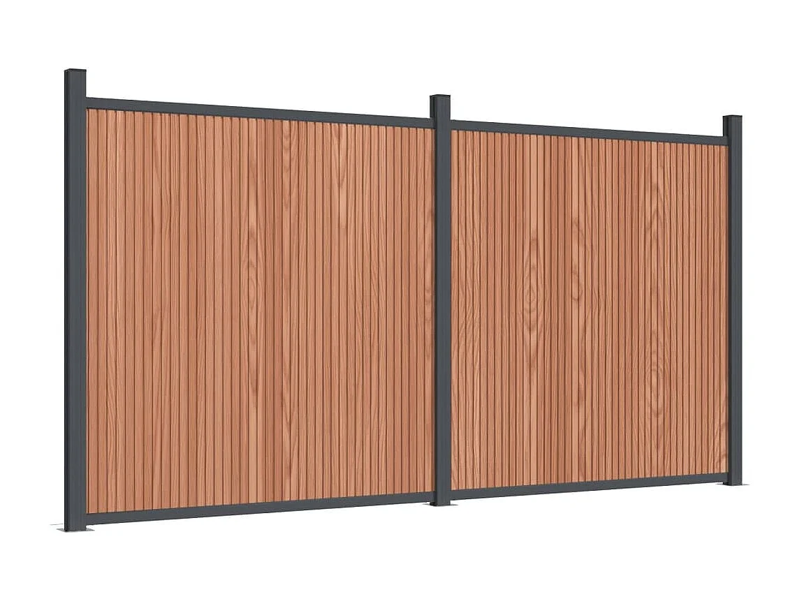 Panneau de clôture marron 353x186 WPC