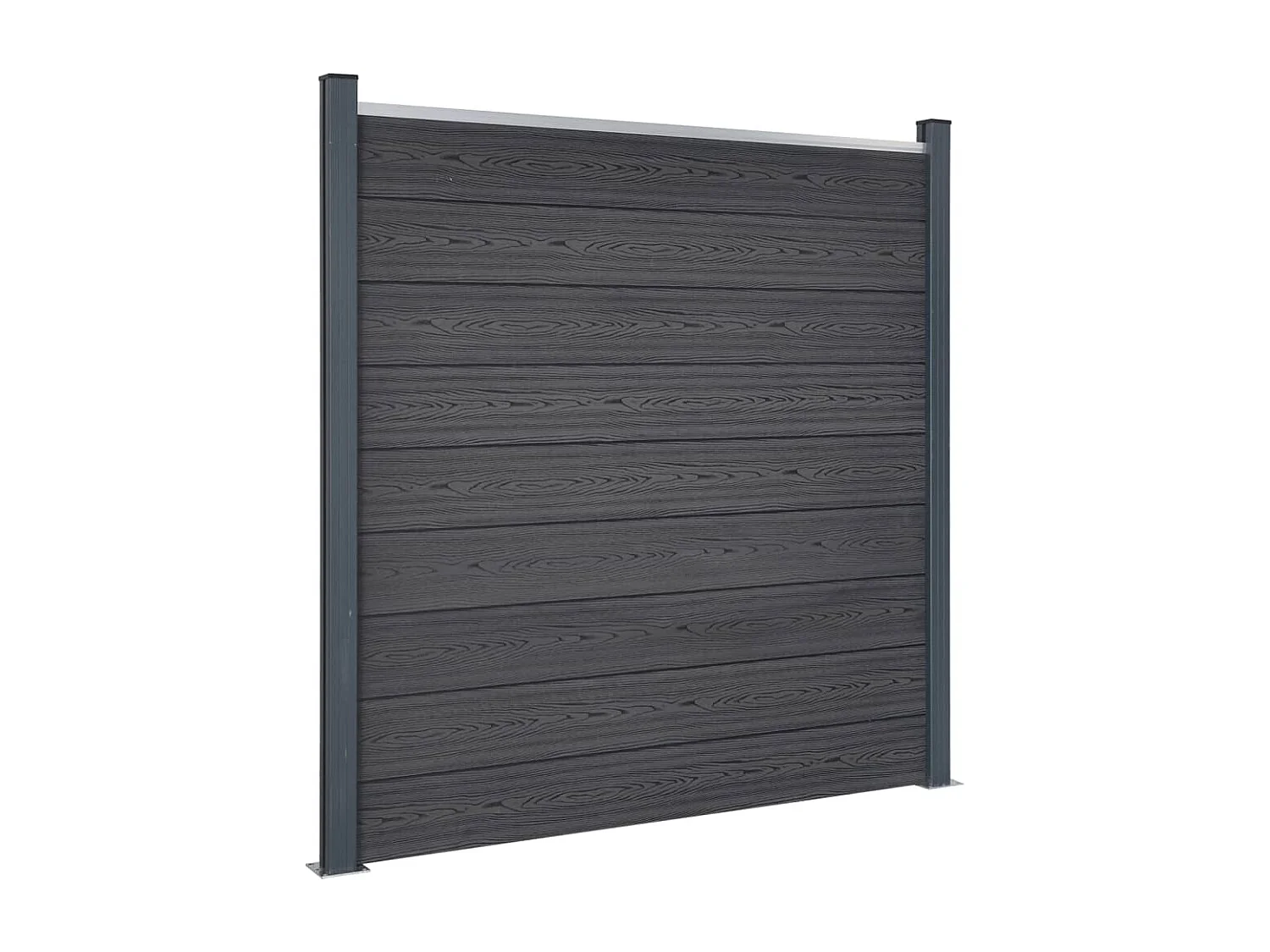 Ensemble de panneaux de clôture gris 699x186 WPC