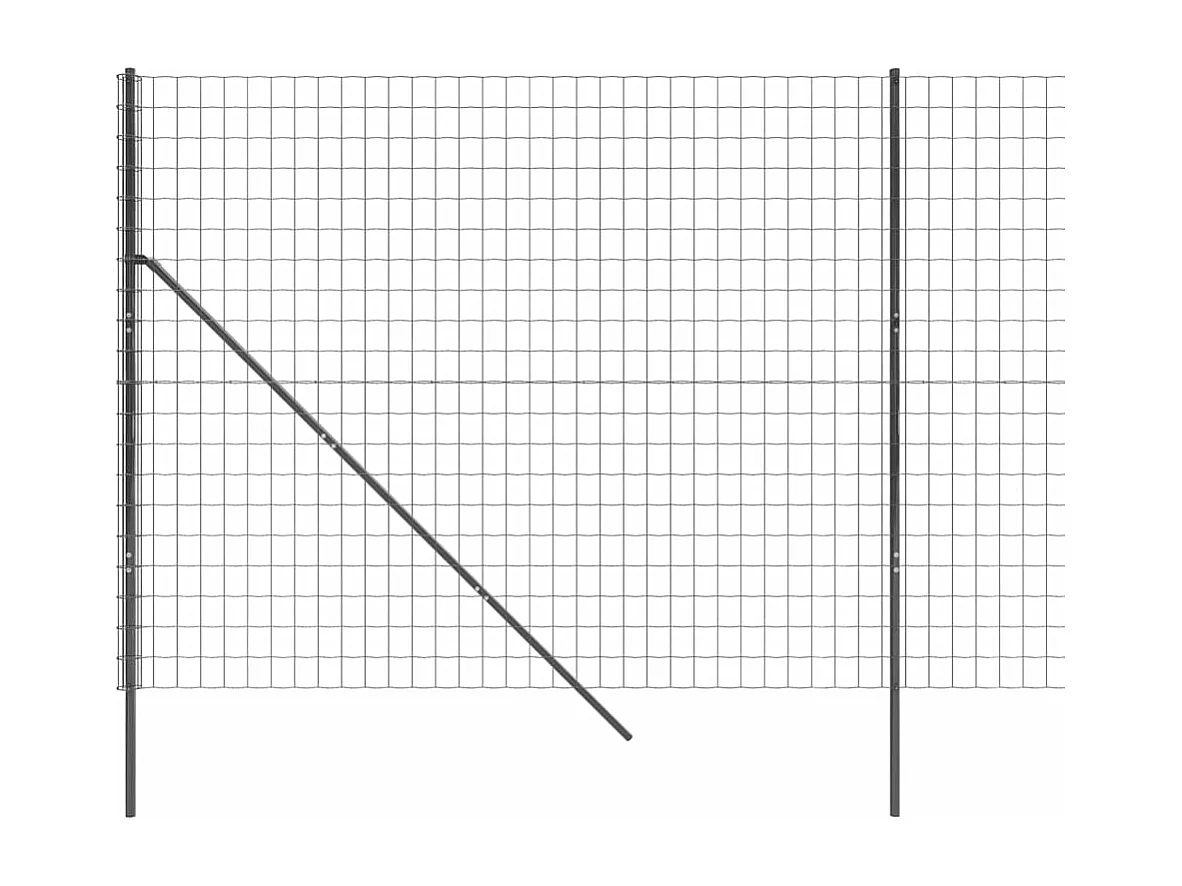 Clôture en treillis métallique anthracite 2,2x25 m
