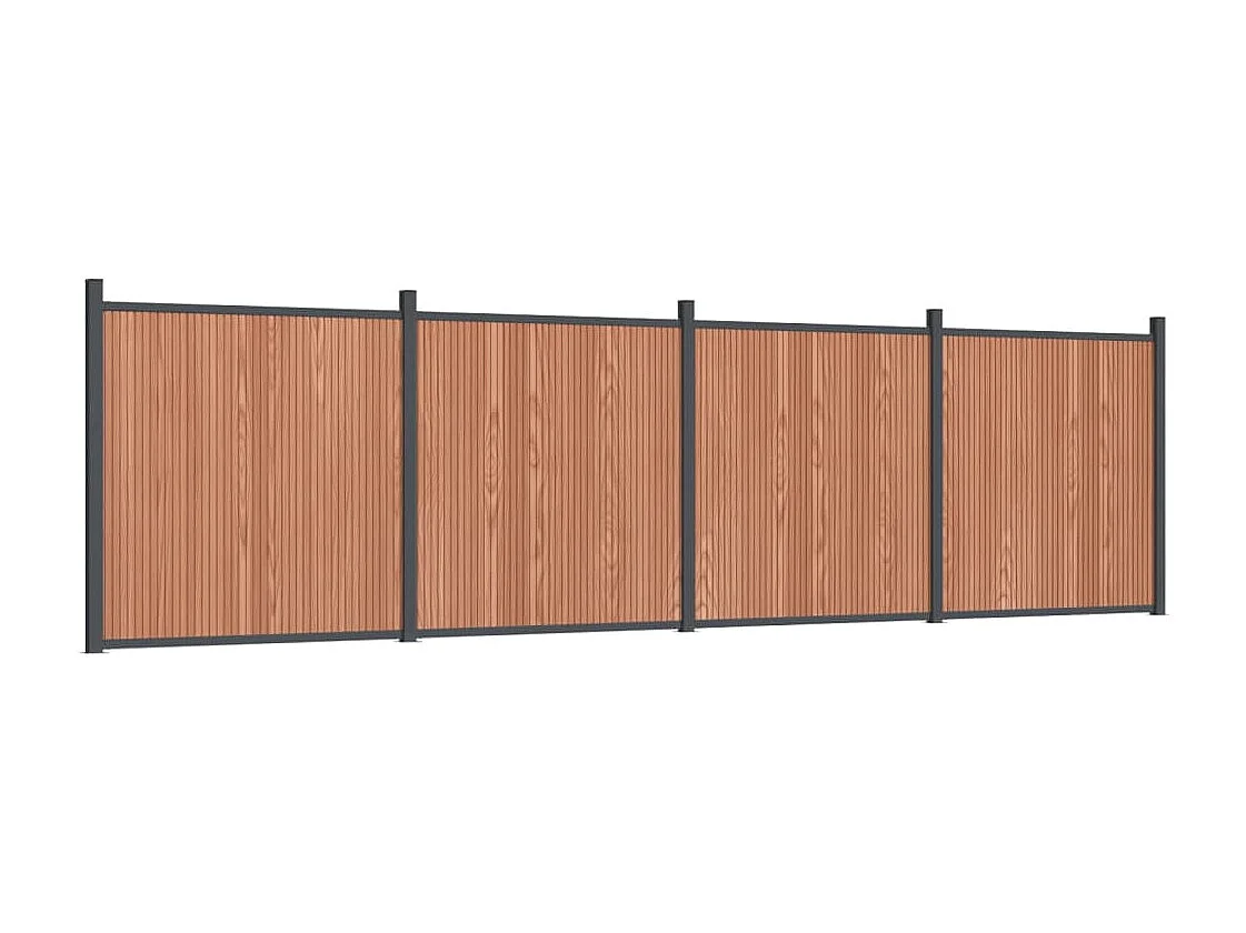 Panneau de clôture marron 699x186 WPC