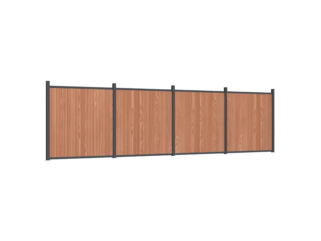 Panneau de clôture marron 699x186 WPC