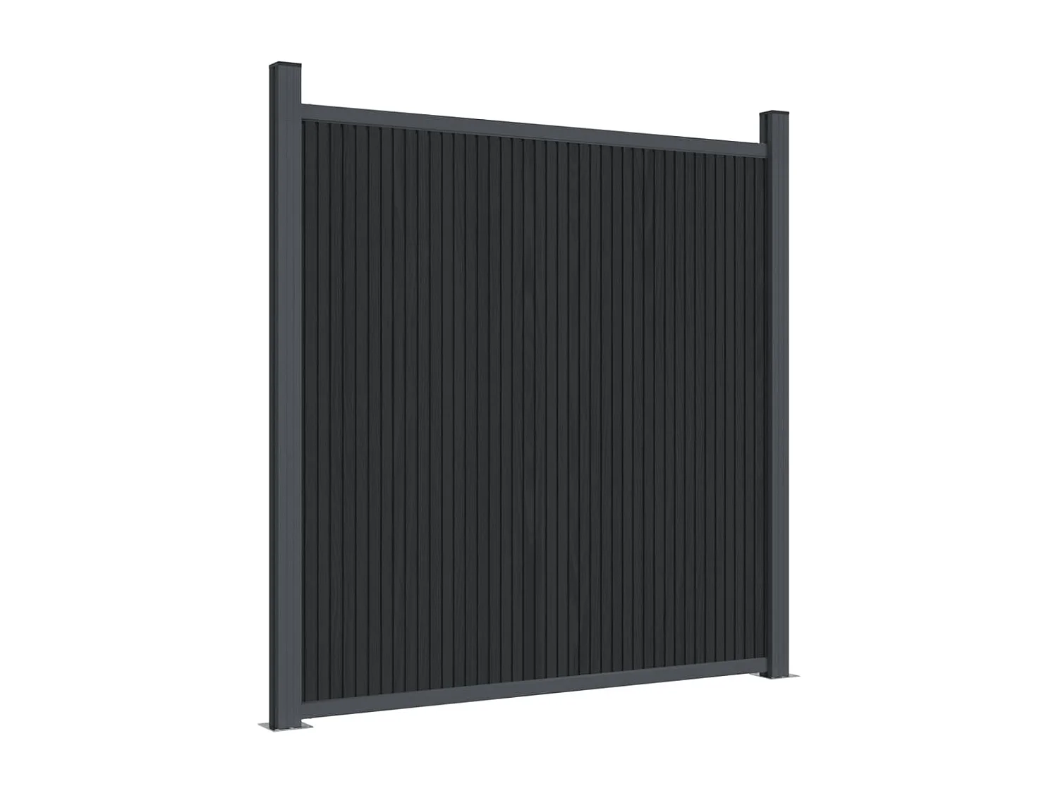 Panneau de clôture gris 1737x186 WPC