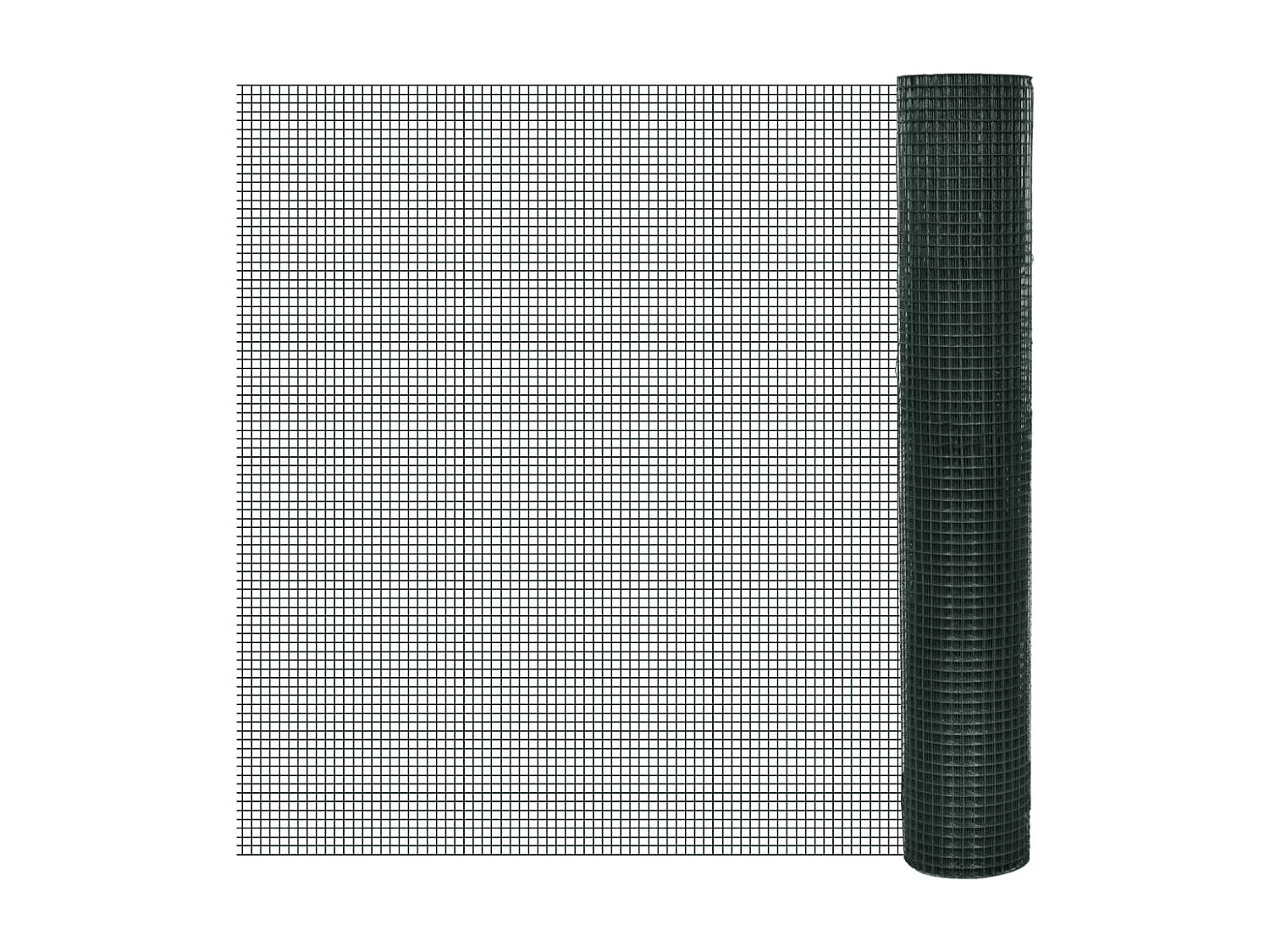 Grillage Acier galvanisé et revêtement en PVC 25 x 1 m Vert