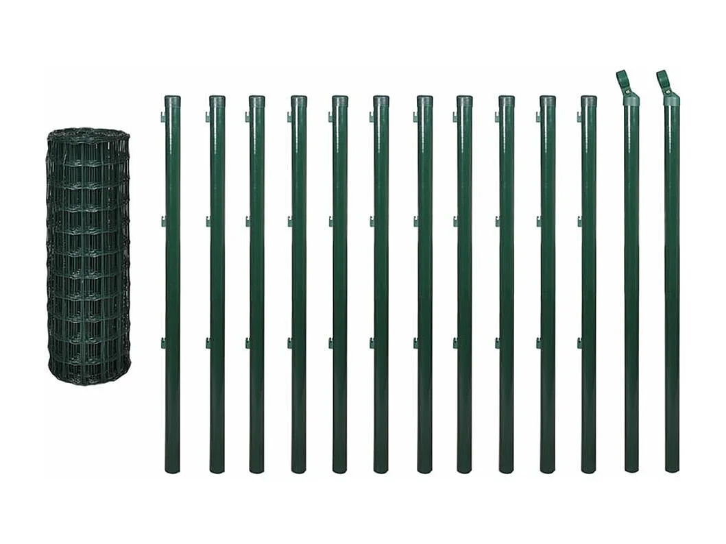 Clôture Euro Acier 25 x 0,8 m Vert