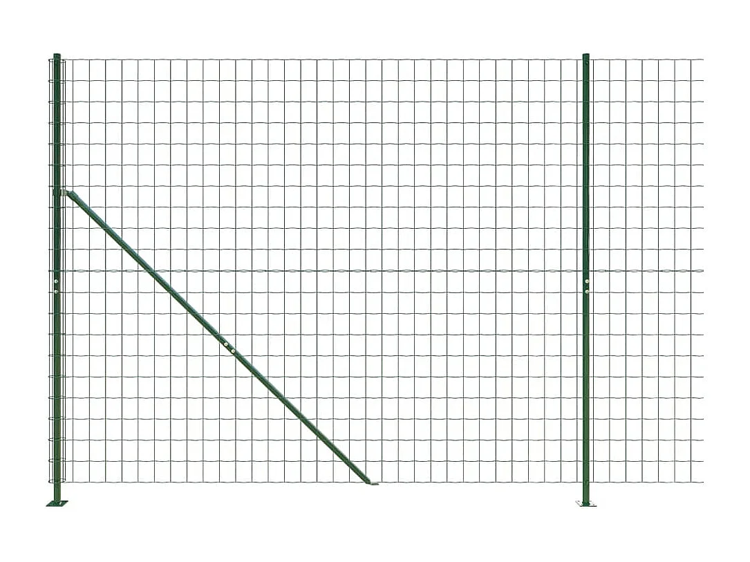 Clôture en treillis métallique avec bride vert 1,4x25 m