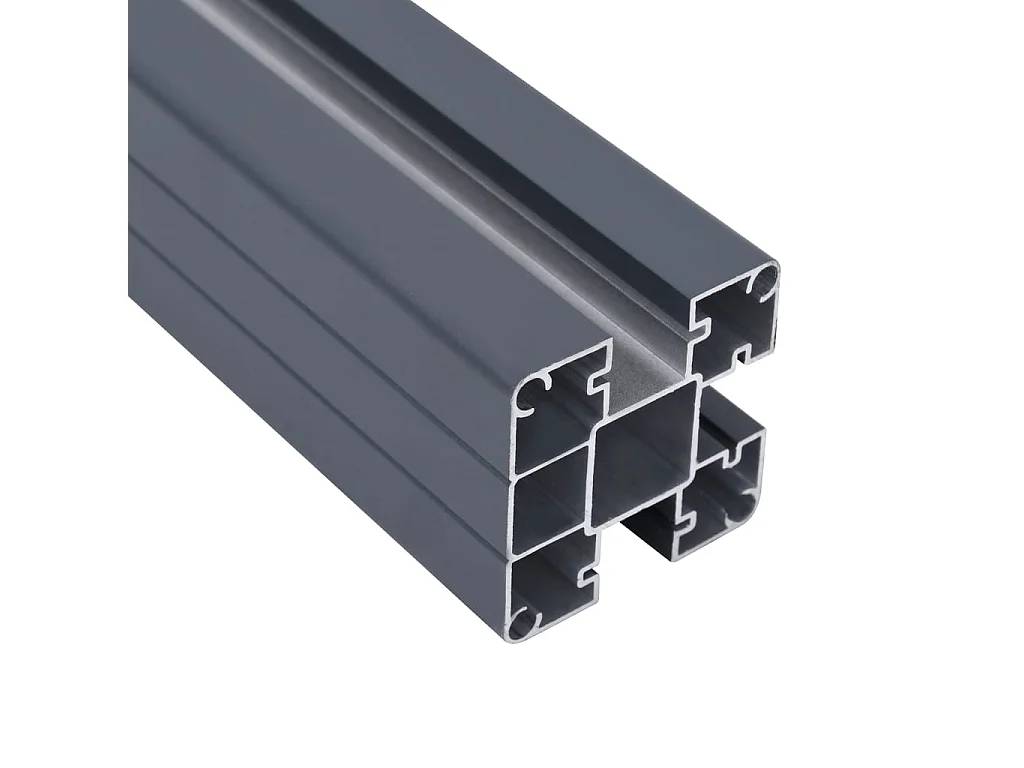 Juego de paneles de valla WPC gris 353x186 cm