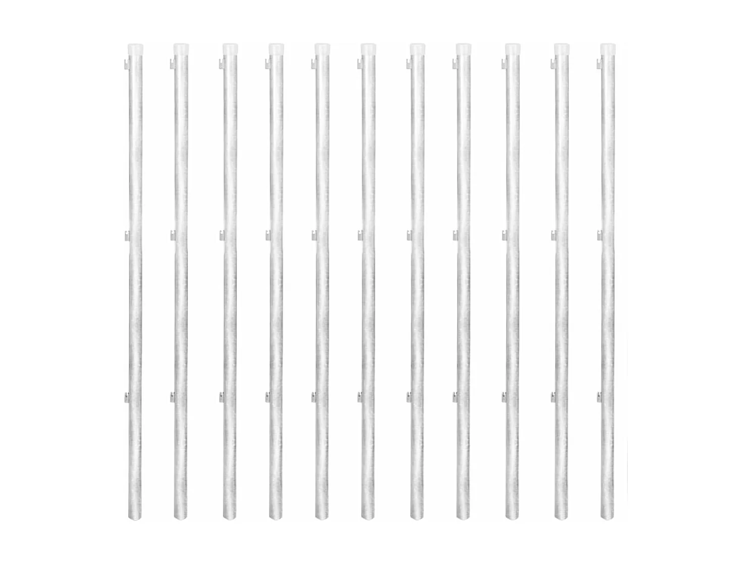 Clôture à mailles avec poteaux Acier galvanisé 25x0,8 m Argenté