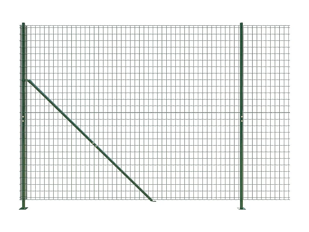 Clôture en treillis métallique avec bride vert 2,2x10 m
