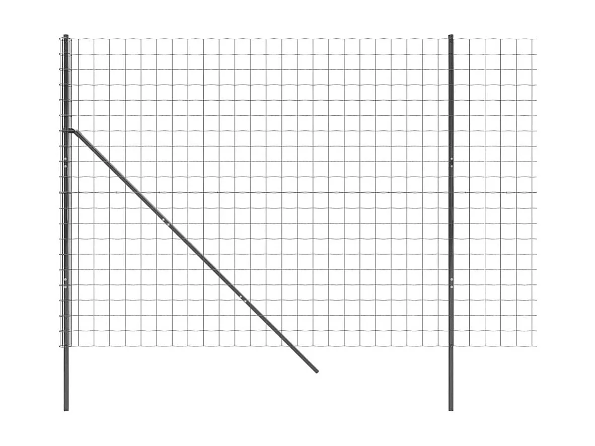 Clôture en treillis métallique anthracite 2,2x10 m
