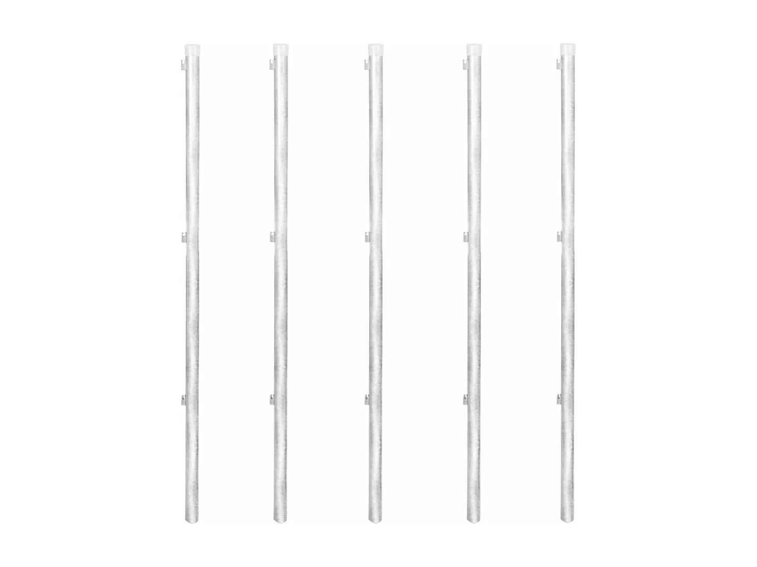 Clôture à mailles losangées et poteaux Acier galvanisé 15x0,8 m