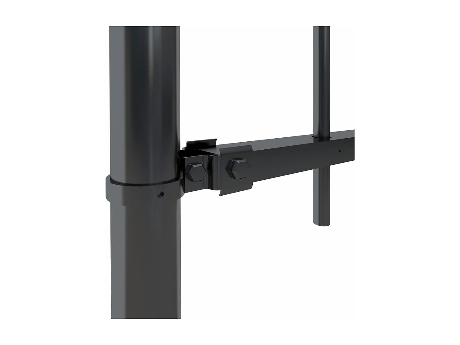 Clôture de jardin avec dessus en lance Acier 3,4 x 1,5 m Noir