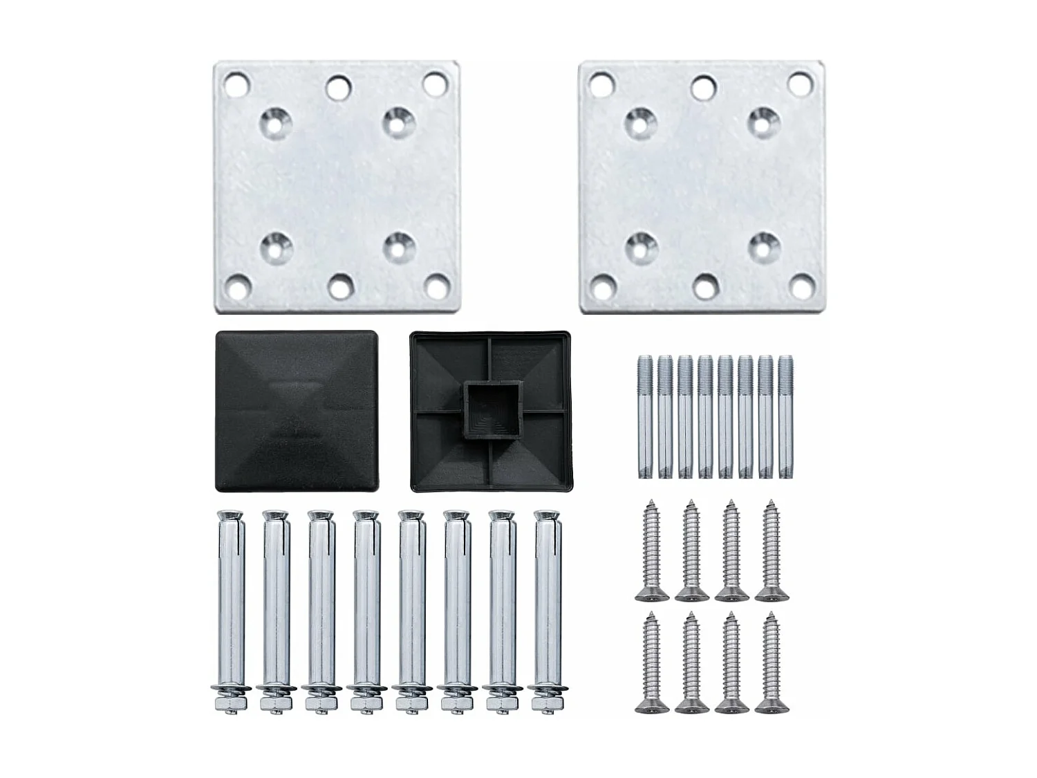 Ensemble de panneaux de clôture marron 180x186 WPC