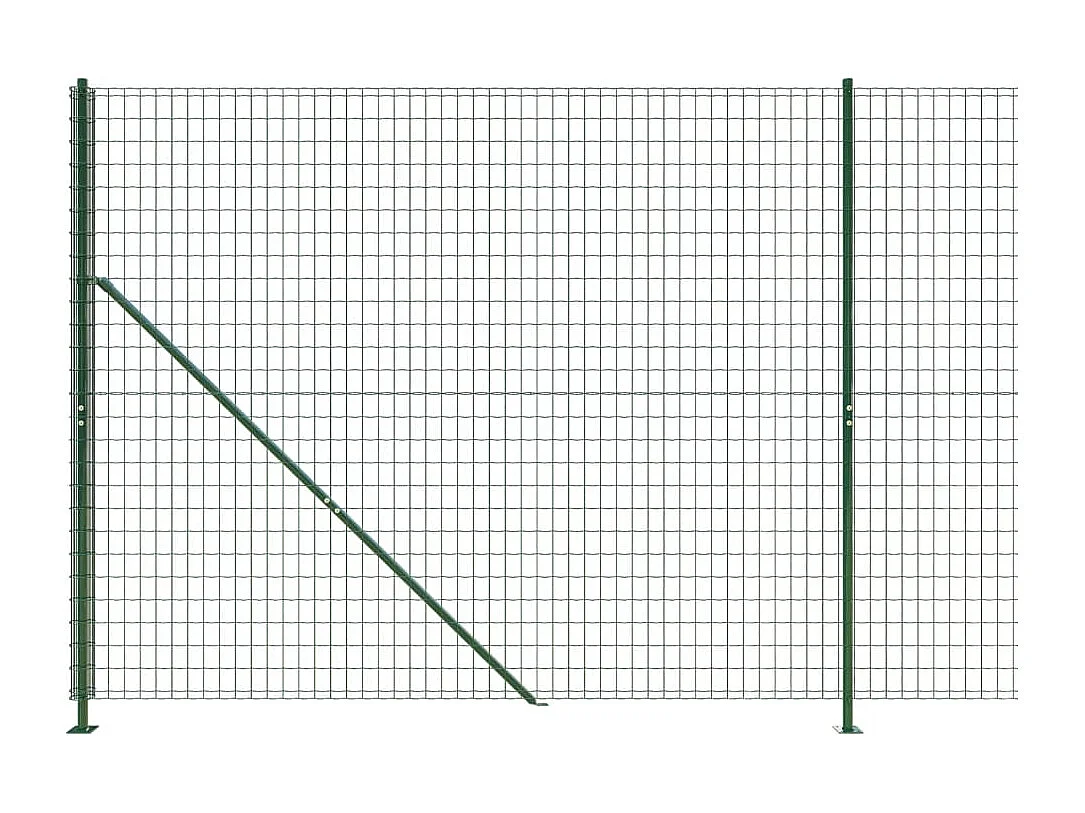 Clôture en treillis métallique avec bride vert 1,6x25 m