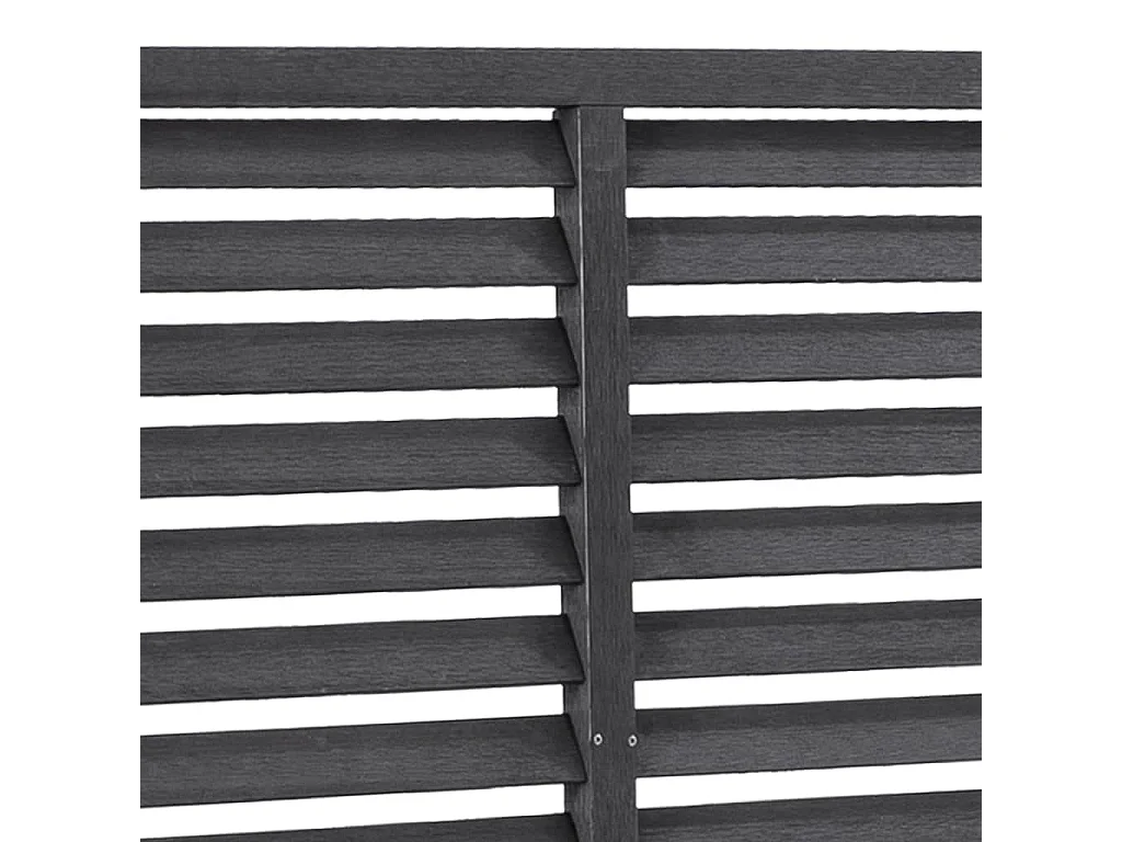 Clôture à persiennes WPC 180x180 Gris