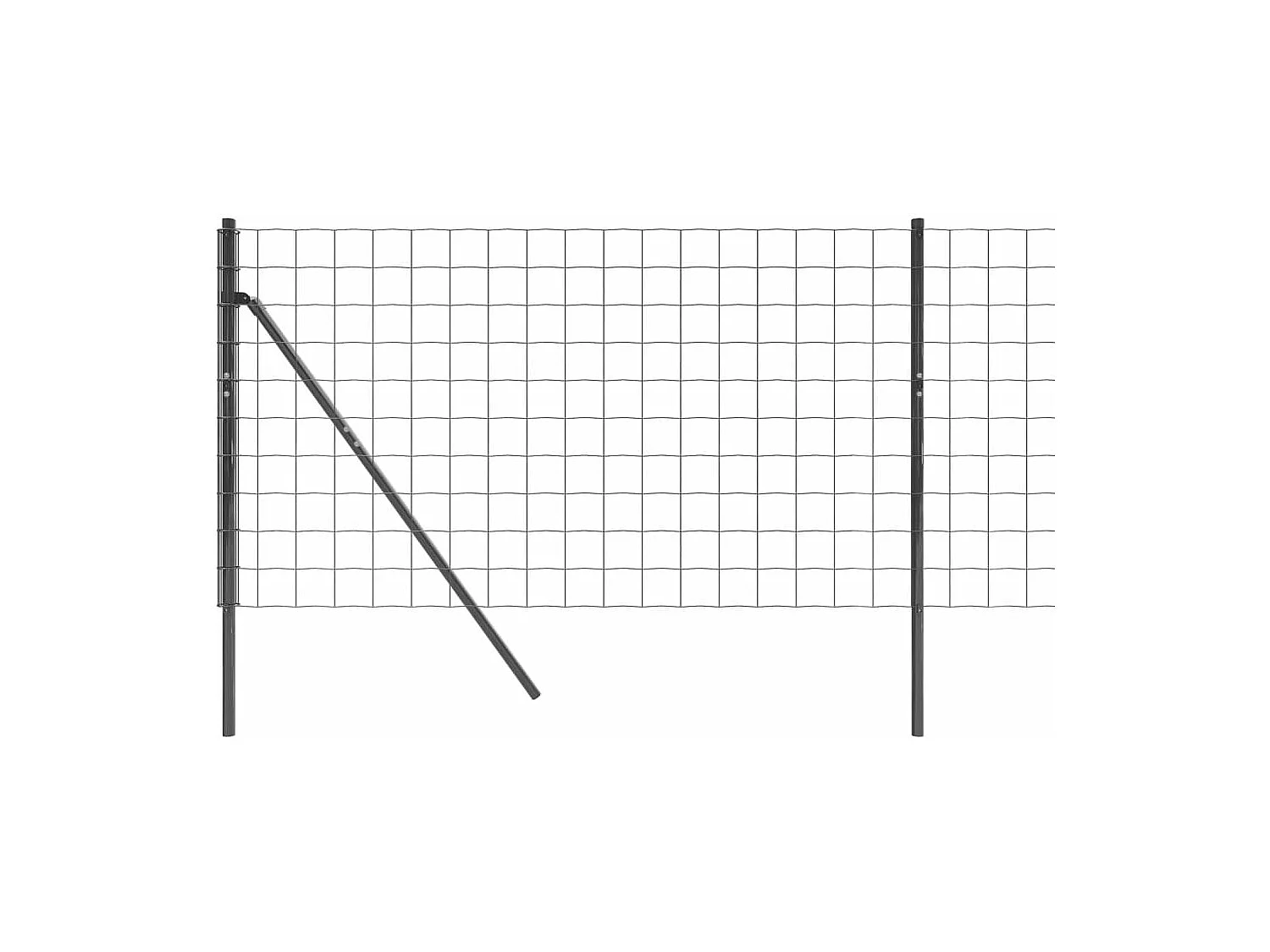 Clôture en treillis métallique anthracite 0,8x25 m