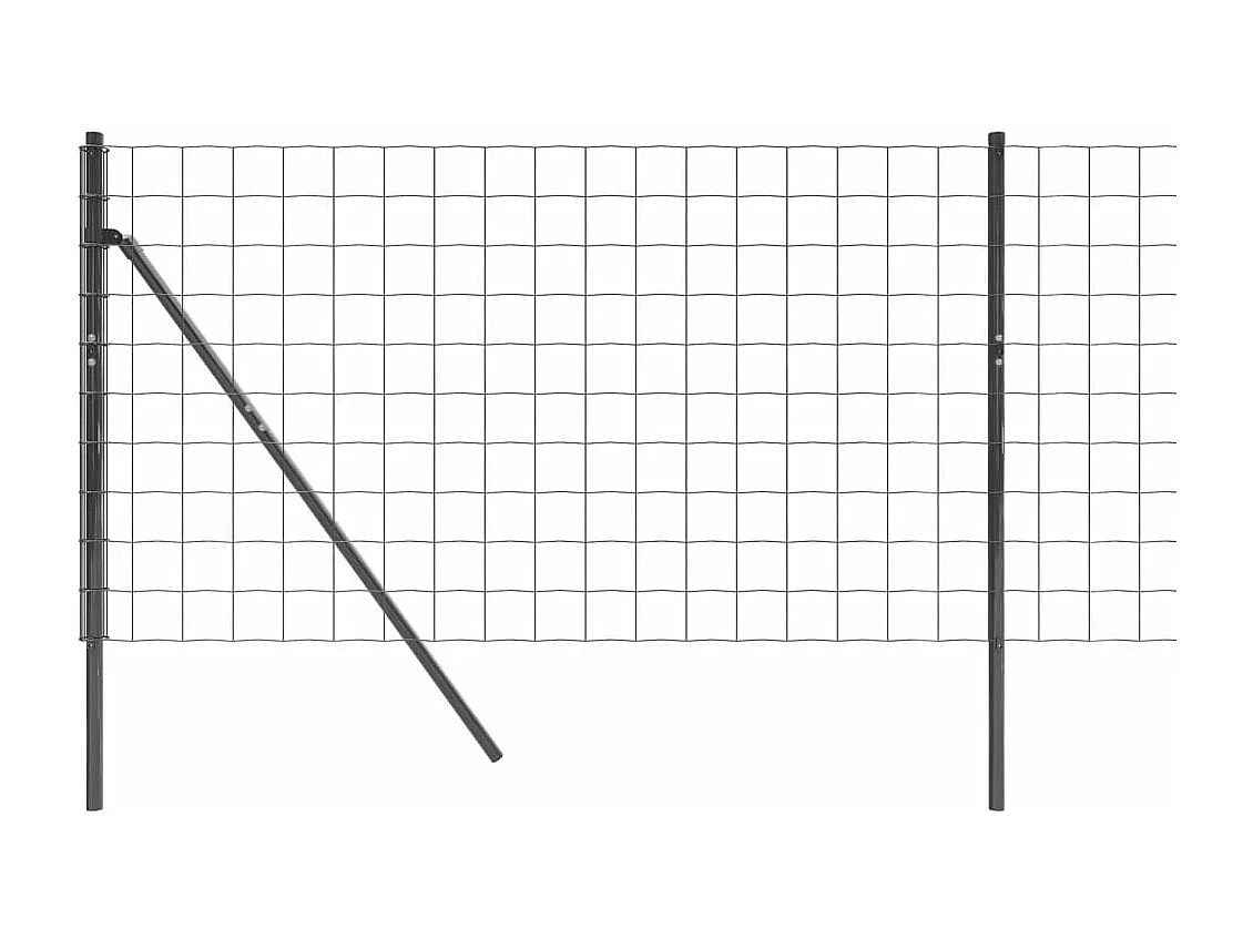 Clôture en treillis métallique anthracite 0,8x25 m