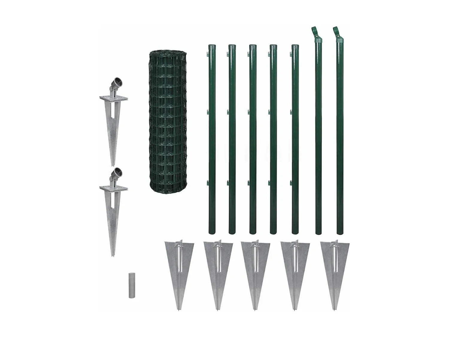Clôture Euro Acier 10 x 1 m Vert 2