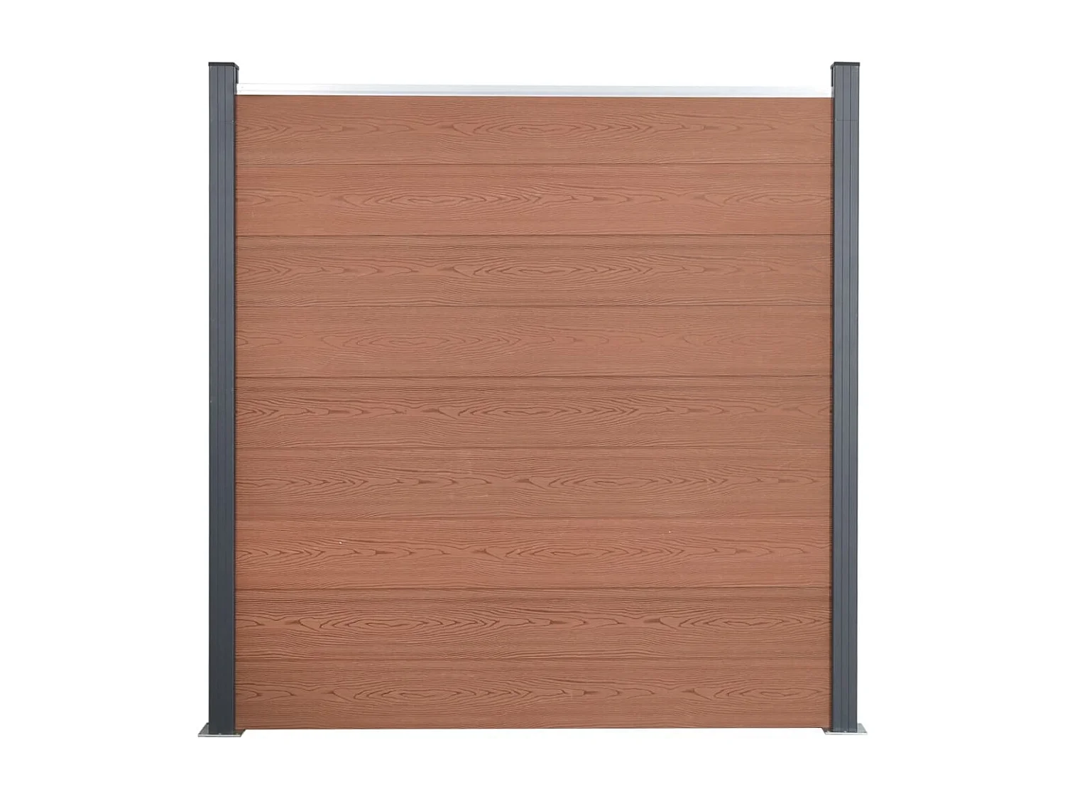 Ensemble de panneaux de clôture marron 353x186 WPC