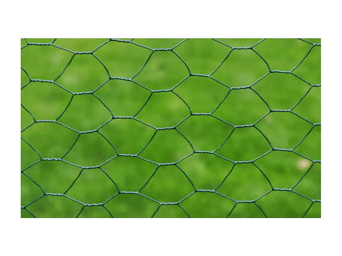 Grillage Acier galvanisé et revêtement en PVC 25 x 1 m Vert 2