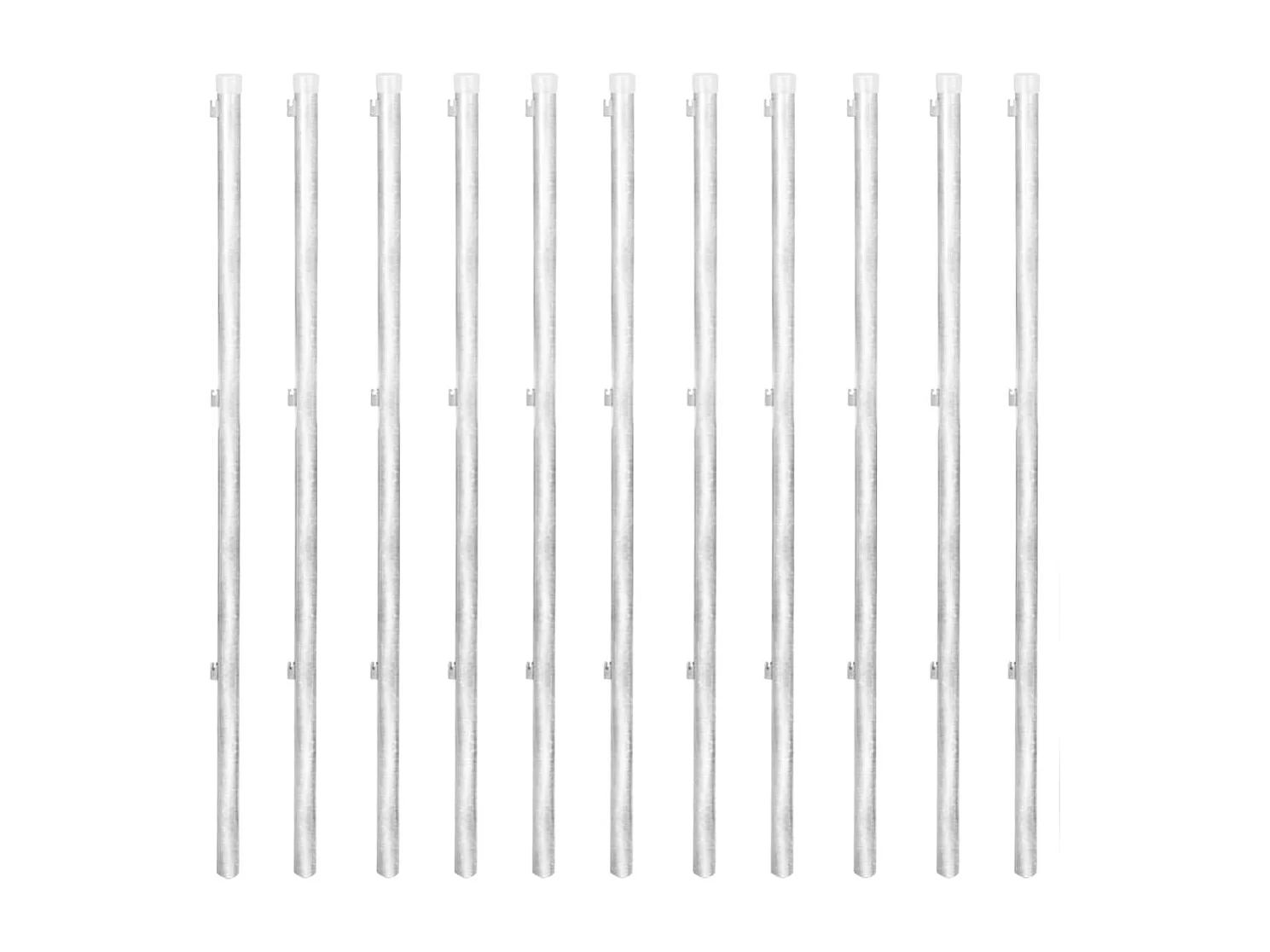 Clôture à mailles avec poteaux Acier galvanisé 25x1,25m Argenté