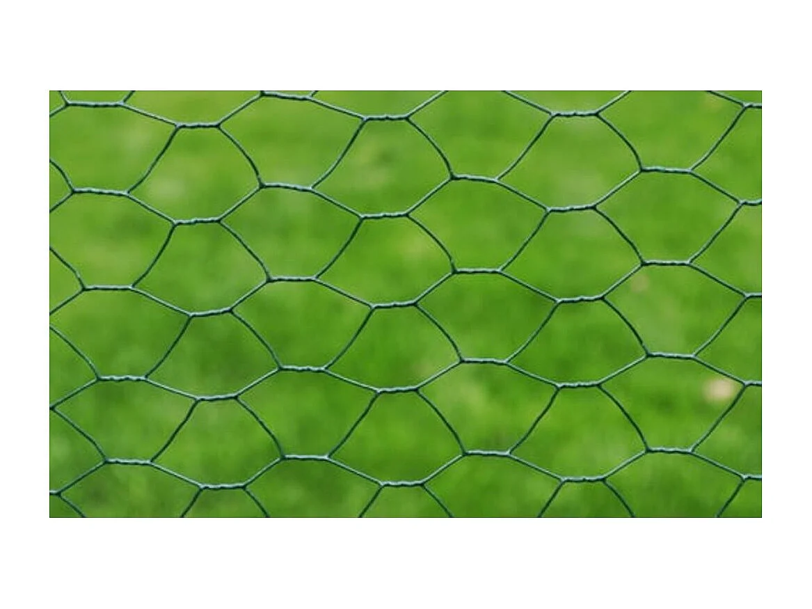 Grillage Acier galvanisé et revêtement en PVC 25x0,75 m Vert 3