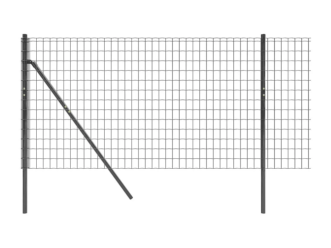 Clôture en treillis métallique anthracite 0,8x25 m