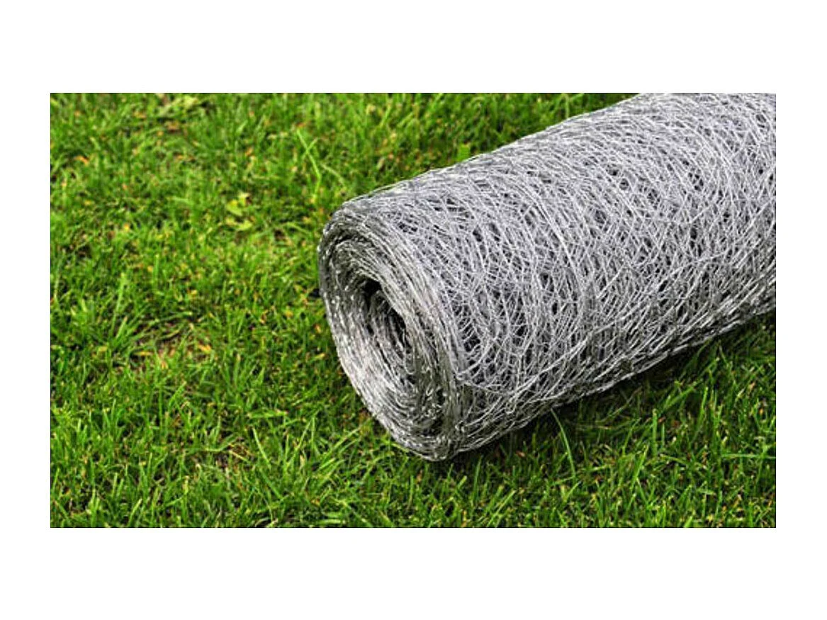 Grillage pour volière Acier galvanisé 25 x 1 m Argenté 4