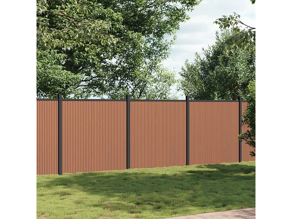 Panneau de clôture marron 526x186 WPC