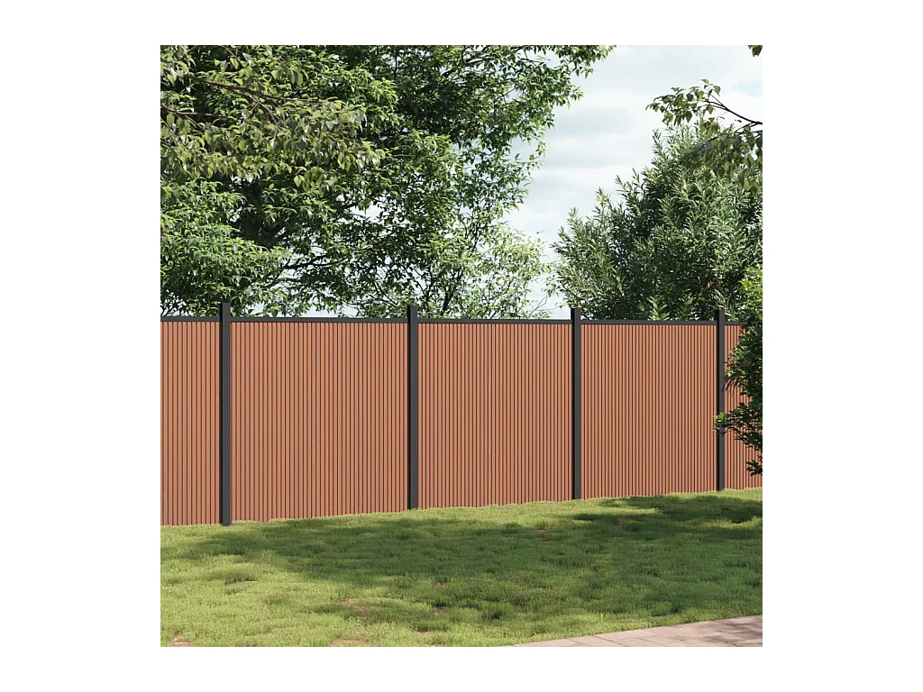 Panneau de clôture marron 526x186 WPC