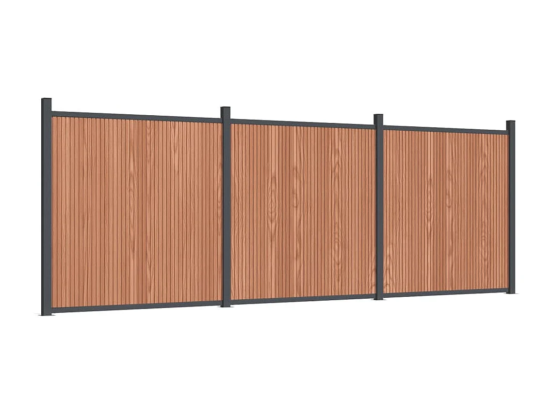 Panneau de clôture marron 526x186 WPC