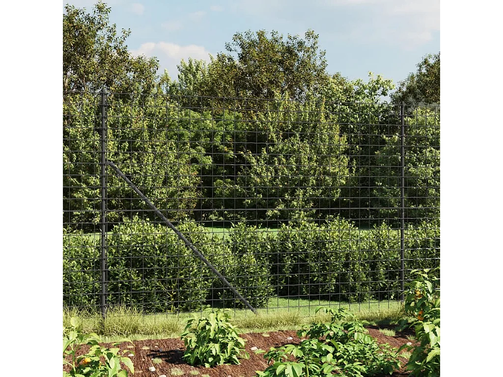 Clôture en treillis métallique anthracite 1,6x25 m