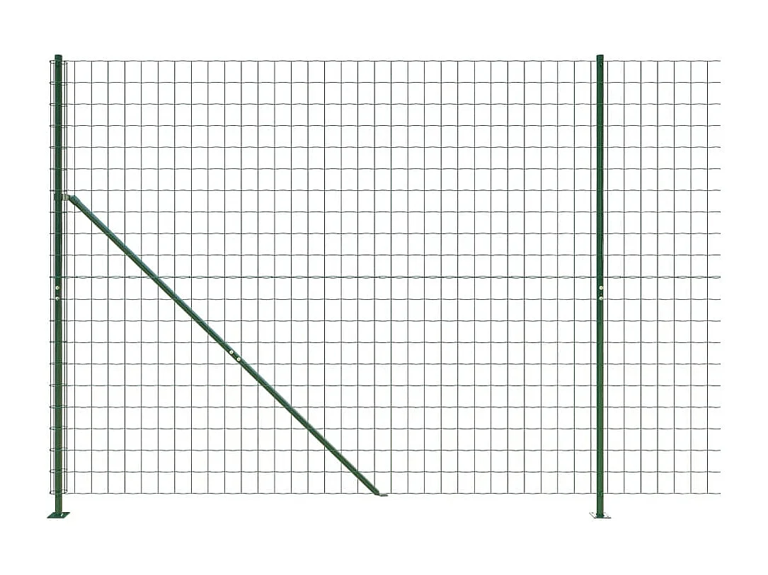 Clôture en treillis métallique avec bride vert 2,2x25 m