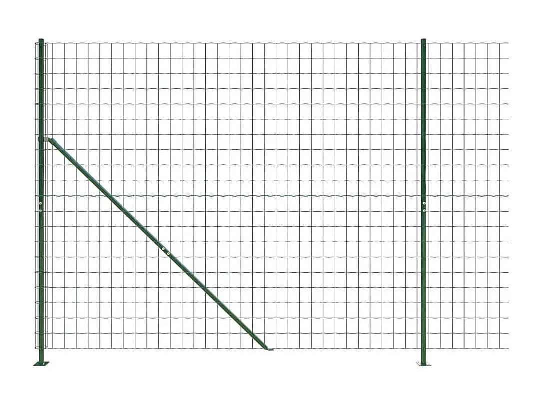 Clôture en treillis métallique avec bride vert 1,8x10 m