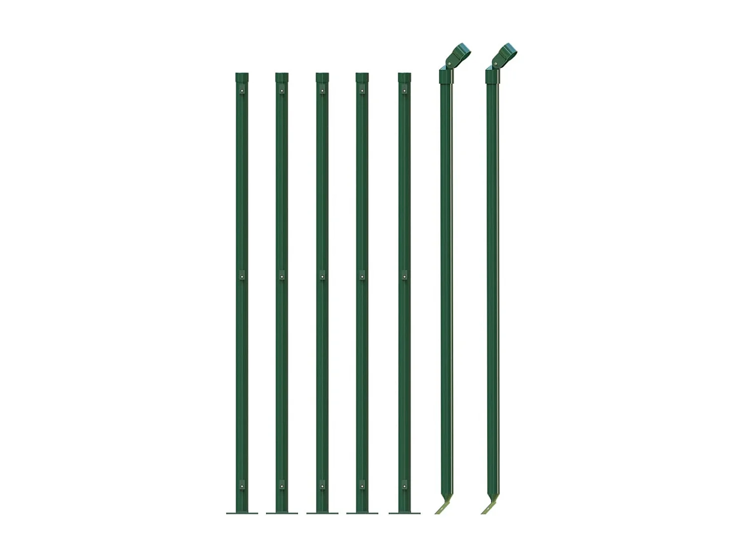 Clôture en treillis métallique avec bride vert 0,8x10 m